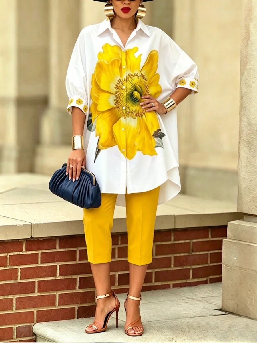 Charlotte |  Coordinato pantalone Capri + Camicione