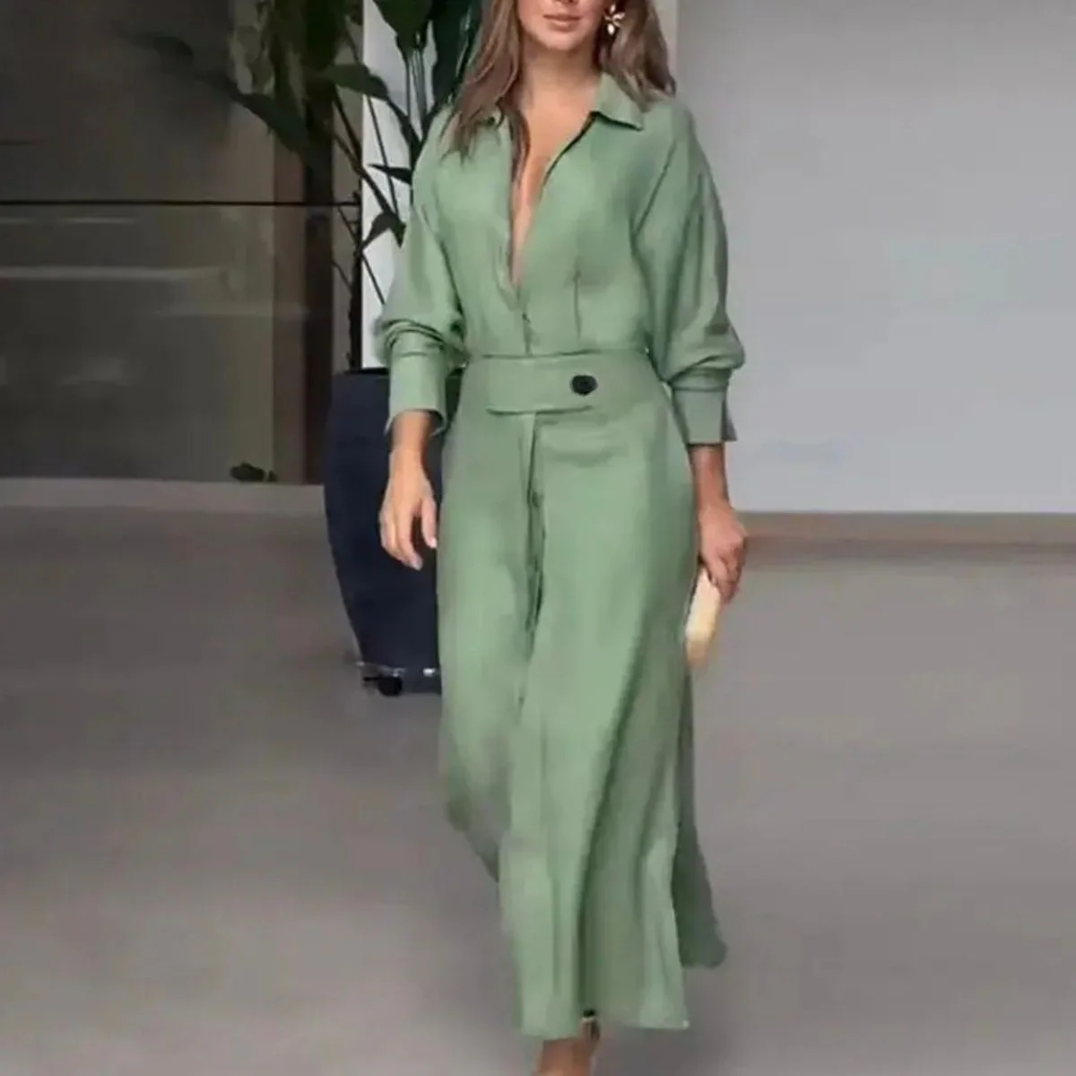 Diana | Vestito 100% seta con cintura