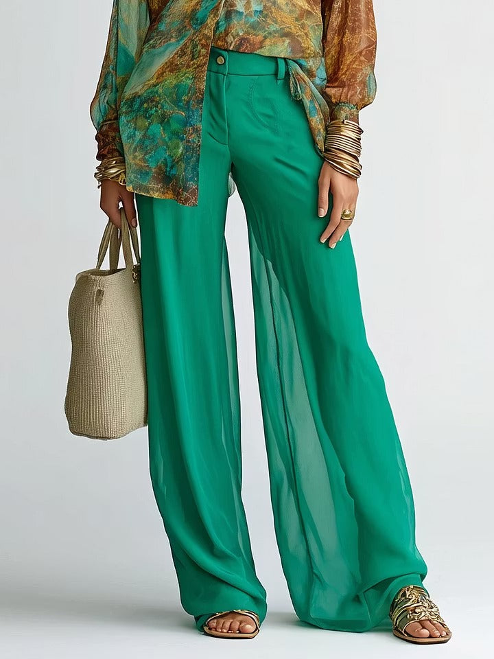 Zefira | Coordinato Pantalone Flowly + Camicia decorata