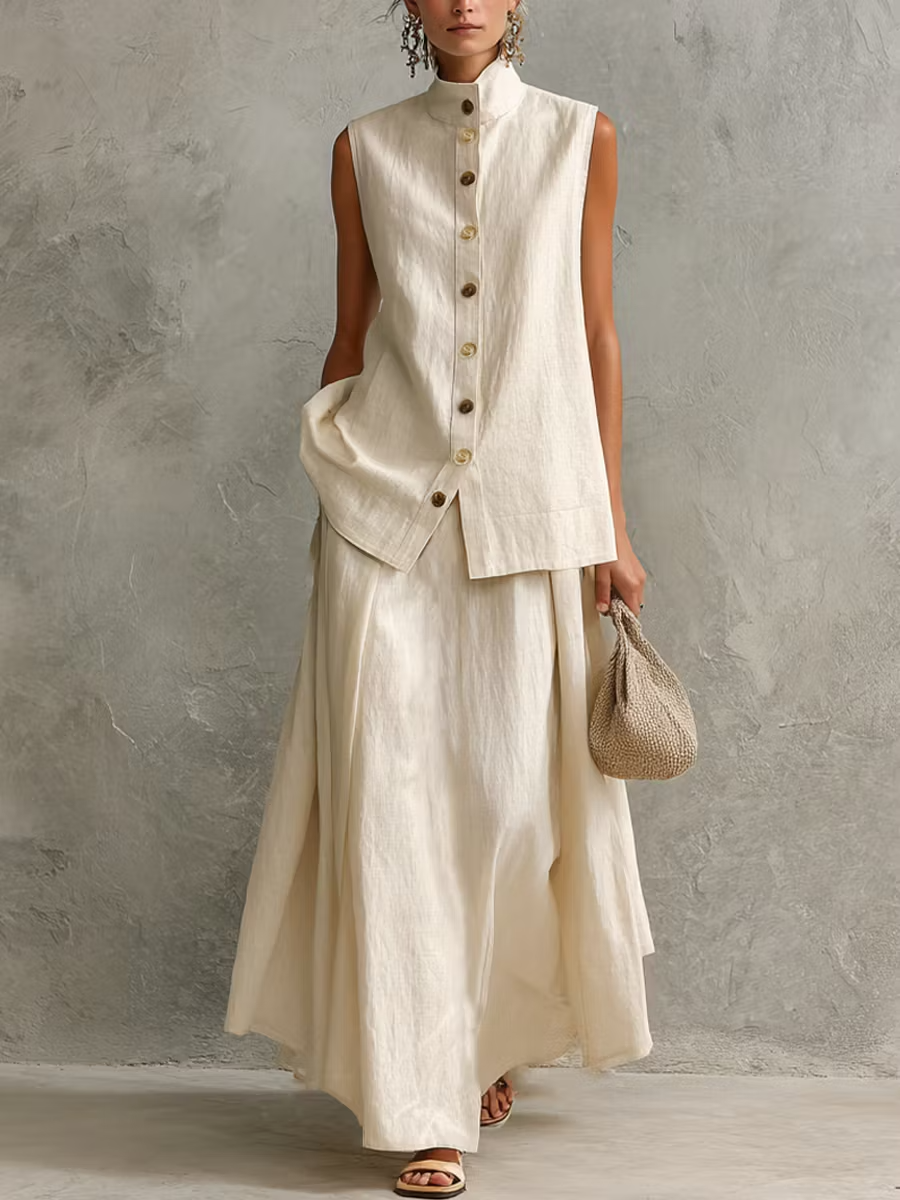 Gemma | Coordinato in seta Gonna + Gilet