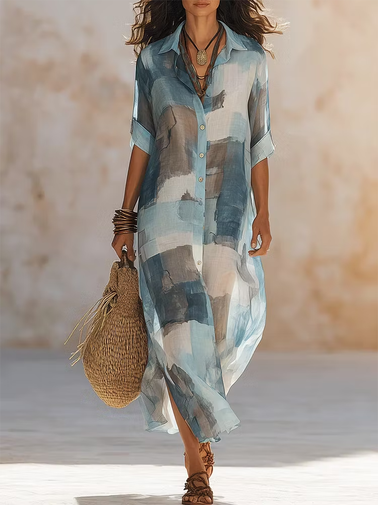 Chloe | Vestito Midi in Chiffon