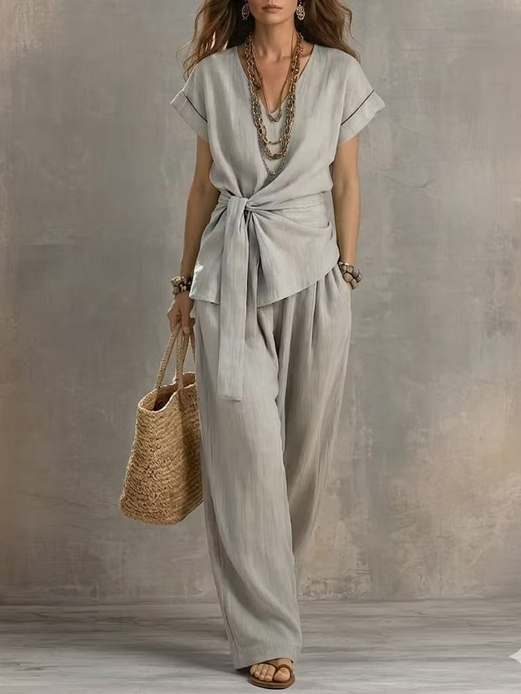 Stella | Coordinato Pantalone wwide leg + Blusa