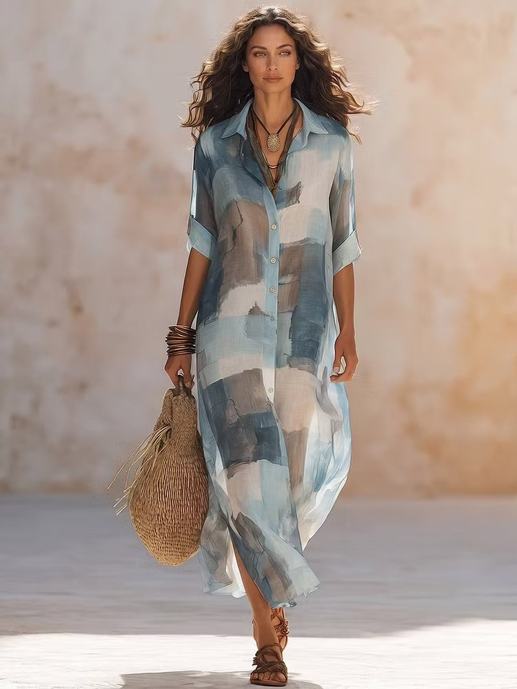 Chloe | Vestito Midi in Chiffon