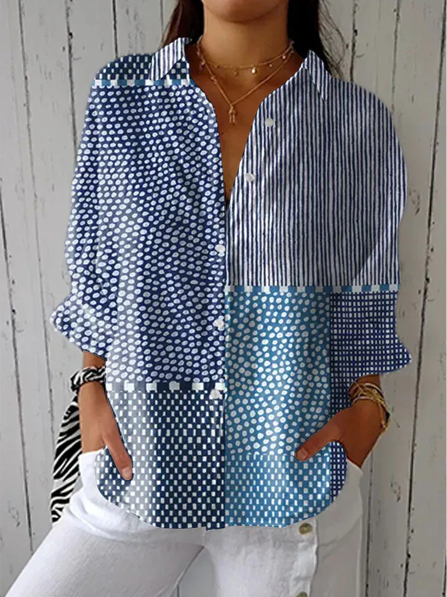 Sheila | Blusa decorata 100% Lino