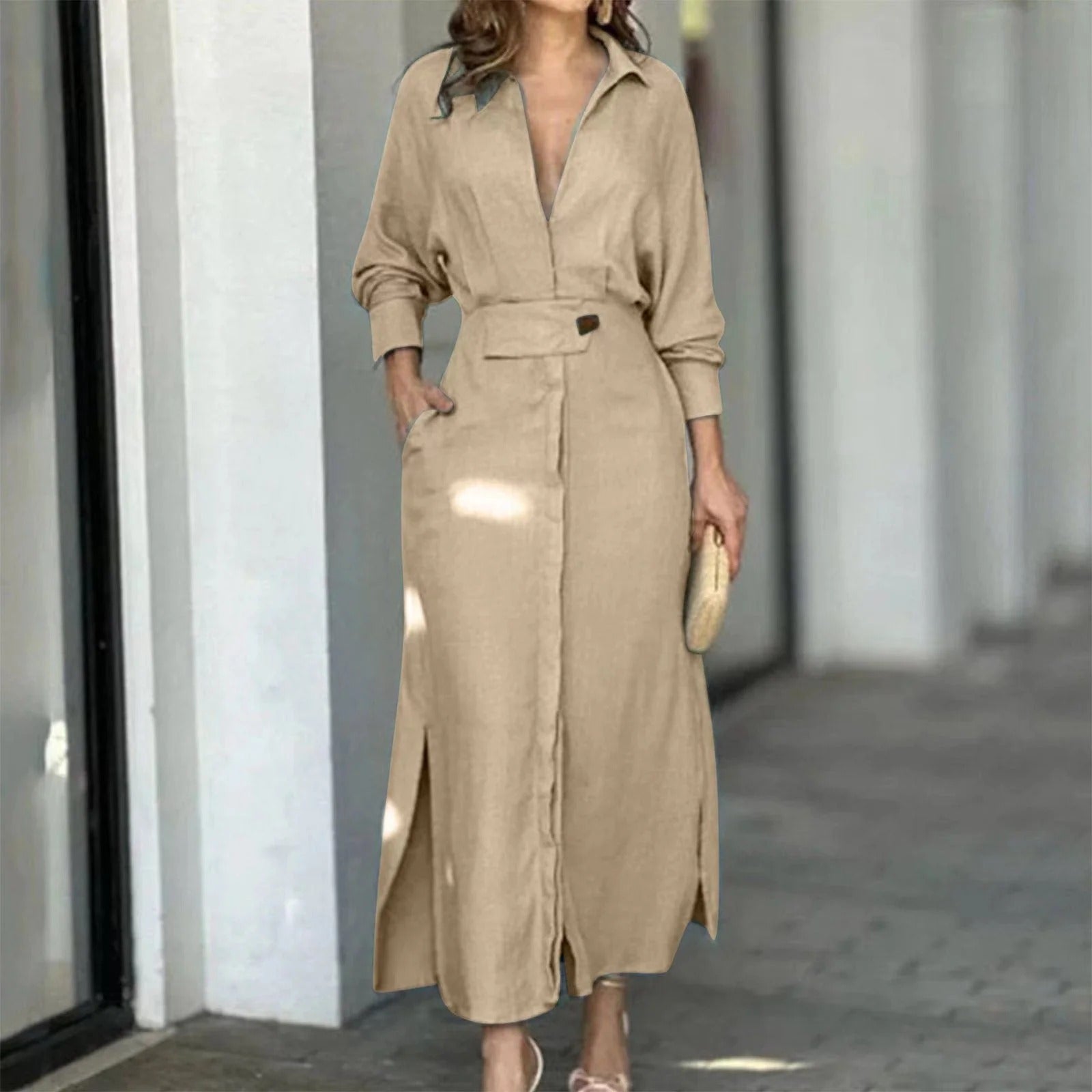 Diana | Vestito 100% seta con cintura