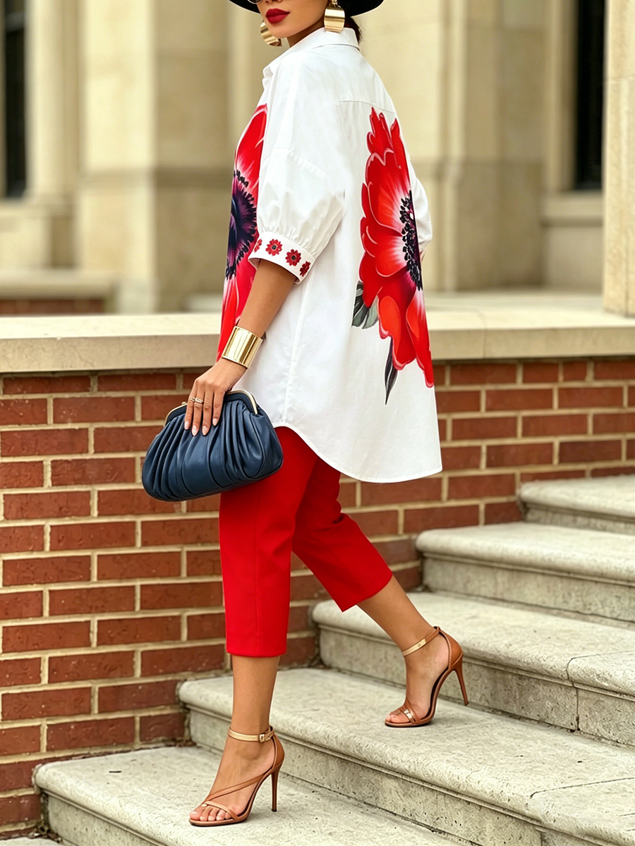 Charlotte |  Coordinato pantalone Capri + Camicione