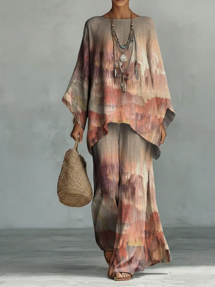 Rebecca |  Coordinato  in cotone  e seta Multicolor