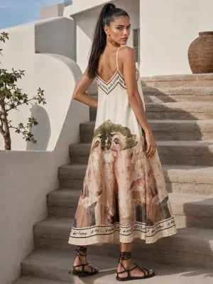 Lena | Vestito Art con bratelle 1000% cotone
