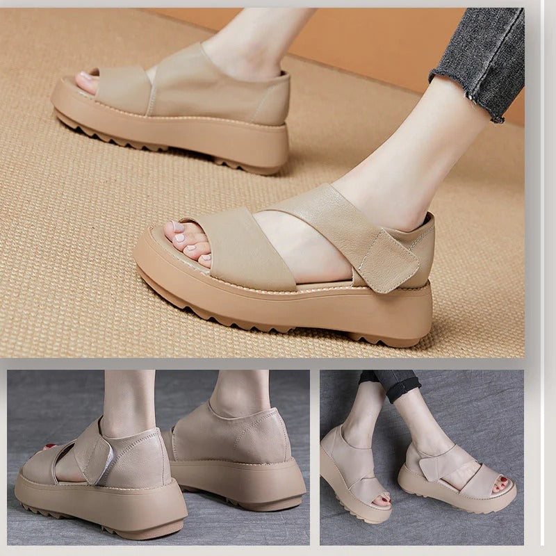 Maelle | Sandalo con chiusura in velcro e suola in gomma
