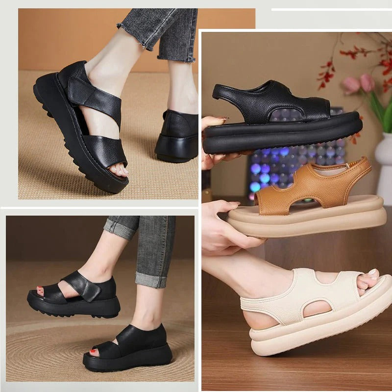Maelle | Sandalo con chiusura in velcro e suola in gomma