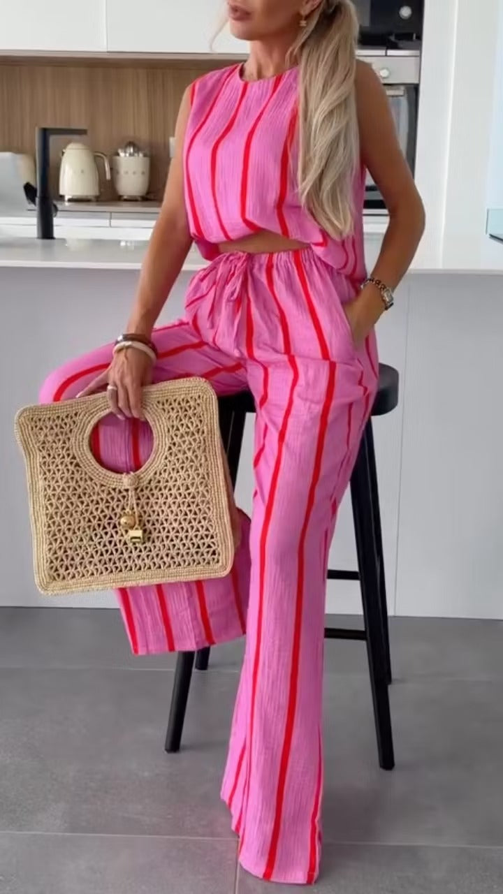 Dafne | Coordinato a righe 100% Cotone