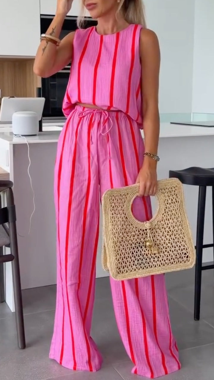 Dafne | Coordinato a righe 100% Cotone