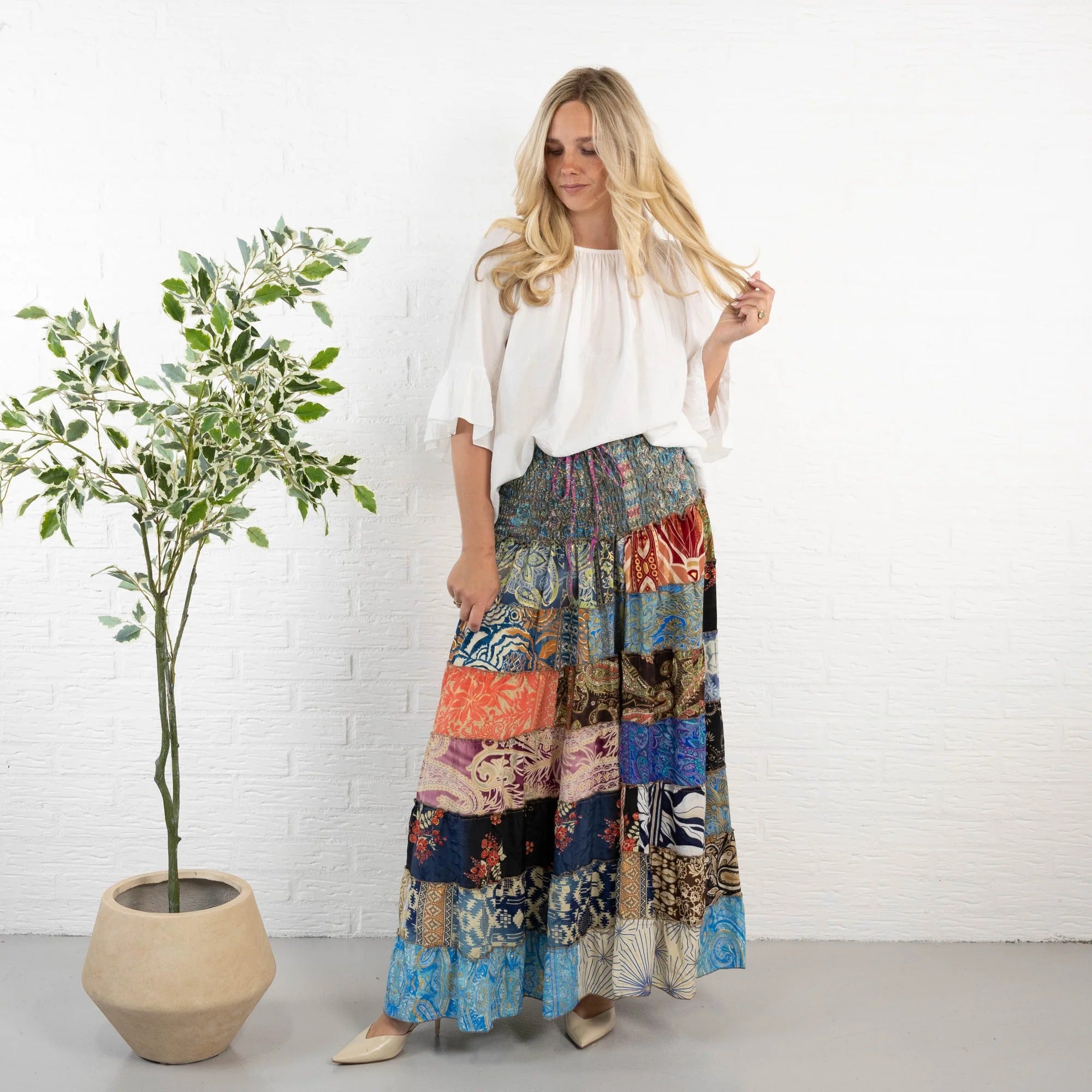 Clara | Gonna patchata svasata