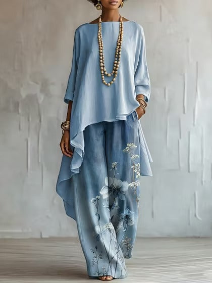 Dea | Coordinato Flowly con pantalone fantasia