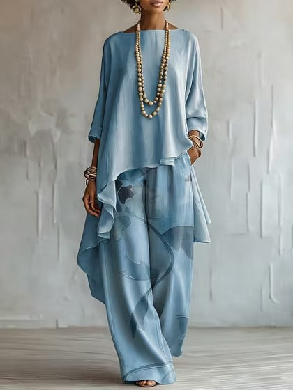 Dea | Coordinato Flowly con pantalone fantasia