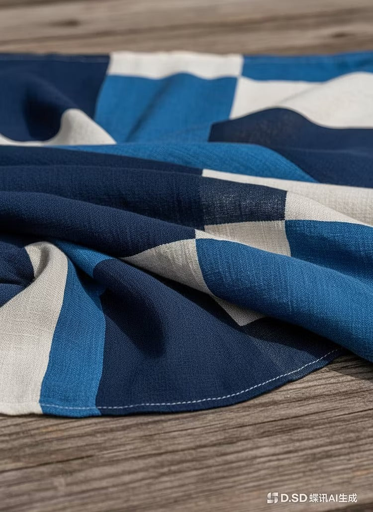 Thalassa | Vestito in seta con fantasia a quadri