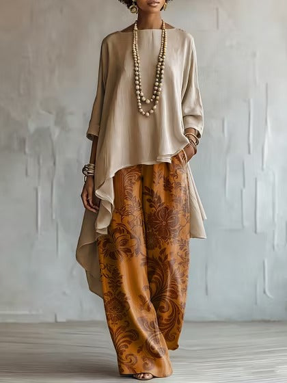 Dea | Coordinato Flowly con pantalone fantasia