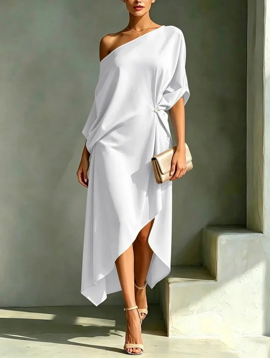 Sandra | Vestito con allaccio asimmetrico