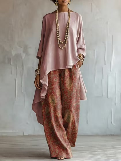 Dea | Coordinato Flowly con pantalone fantasia