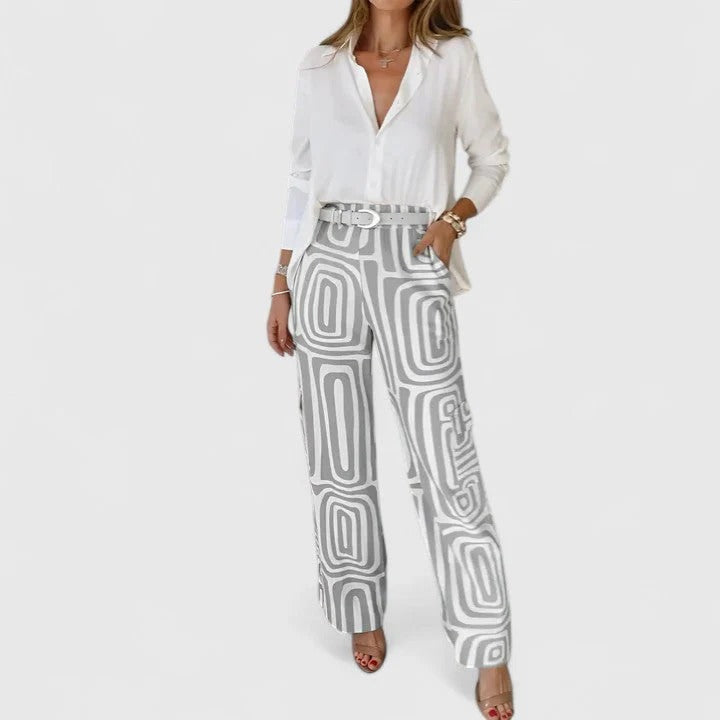 Freya | Coordinato Elegante Pantalone + Blusa
