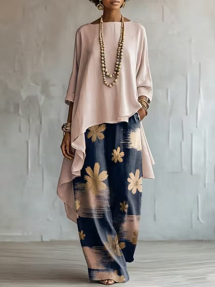 Dea | Coordinato Flowly con pantalone fantasia