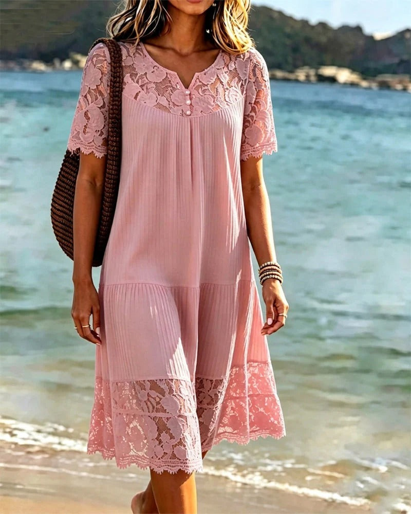 Mary | Vestito traforato 100% Lino