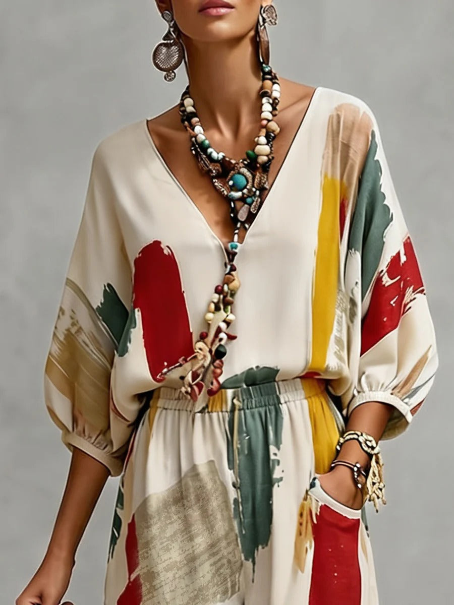 Sophia | Coordinato multicolor 100% cotone