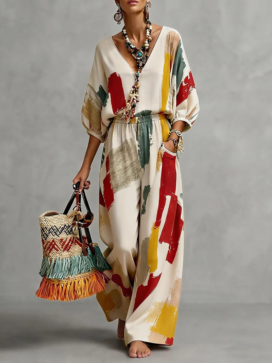 Sophia | Coordinato multicolor 100% cotone