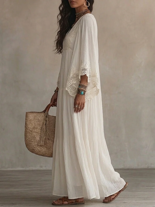 Althea | Vestito morbido in Cotone e Seta