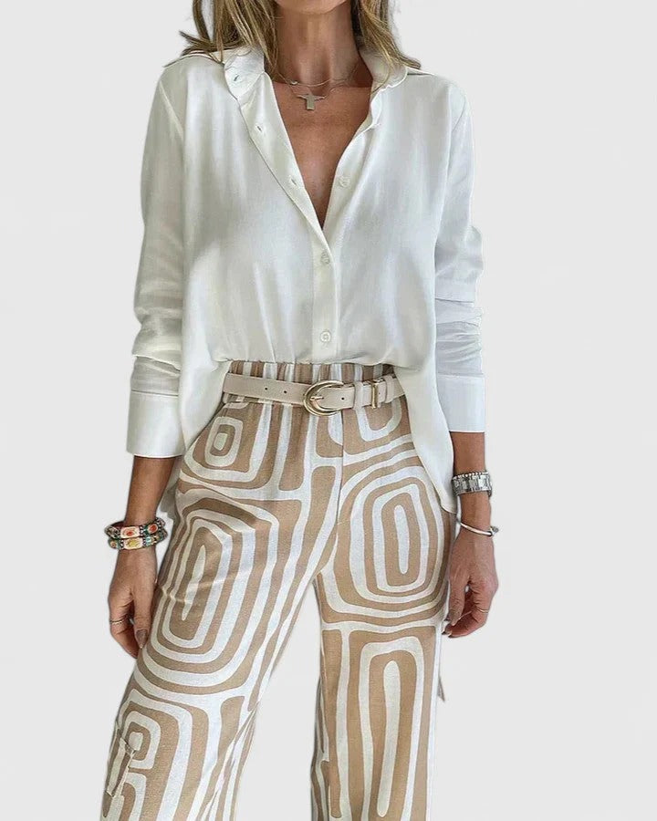 Freya | Coordinato Elegante Pantalone + Blusa