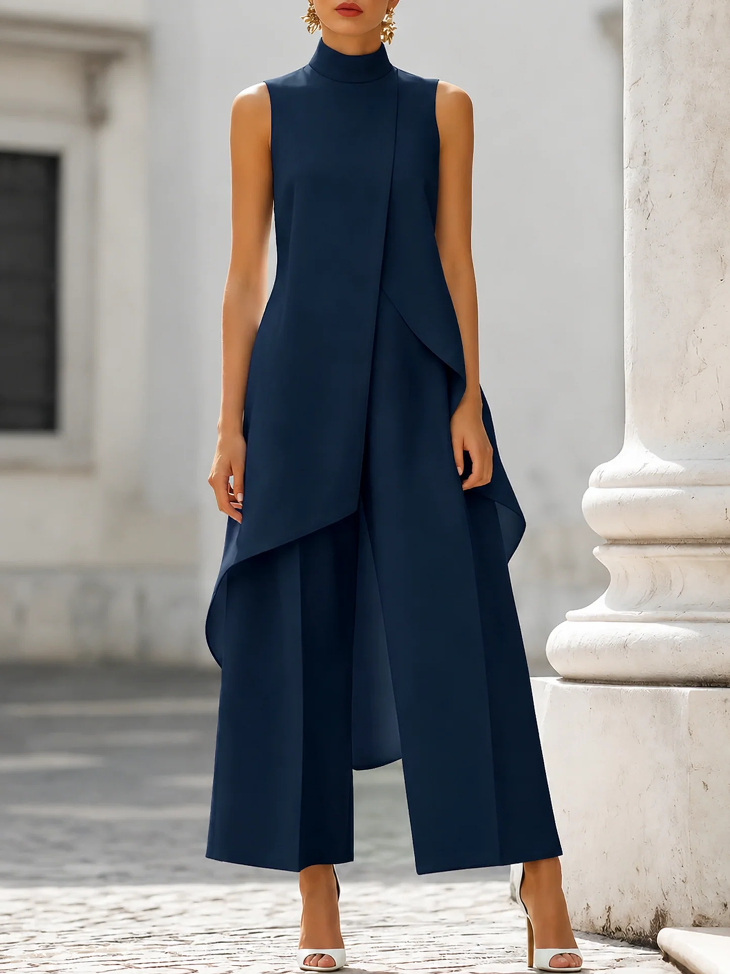 Tamara | Coordinato elegante 100% cootone con taglio asimmetrico