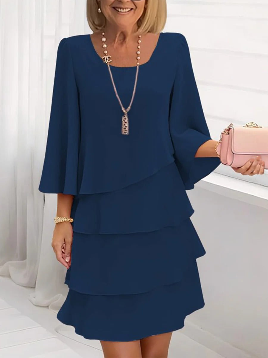 Lidia | Vestito elegante in Chiffon con balze