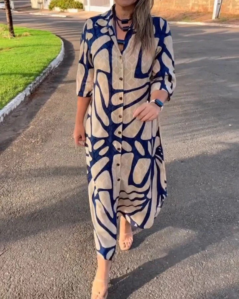 Jennifer | Camicia modello vestito in cotone e seta