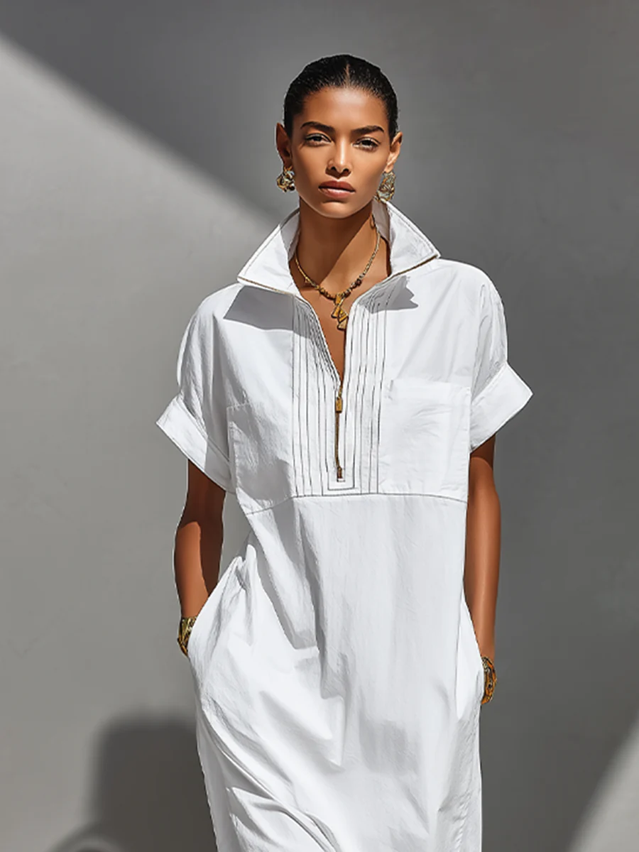 Greta | Vestito Capri in puro cotone