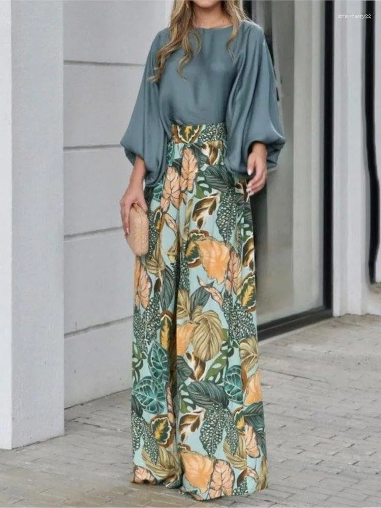 Aurora | Coordinato Gonna Tropical + Blusa Soft