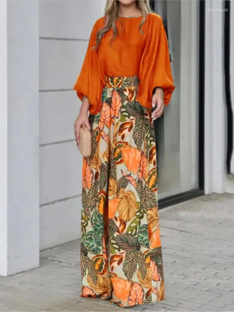Aurora | Coordinato Gonna Tropical + Blusa Soft
