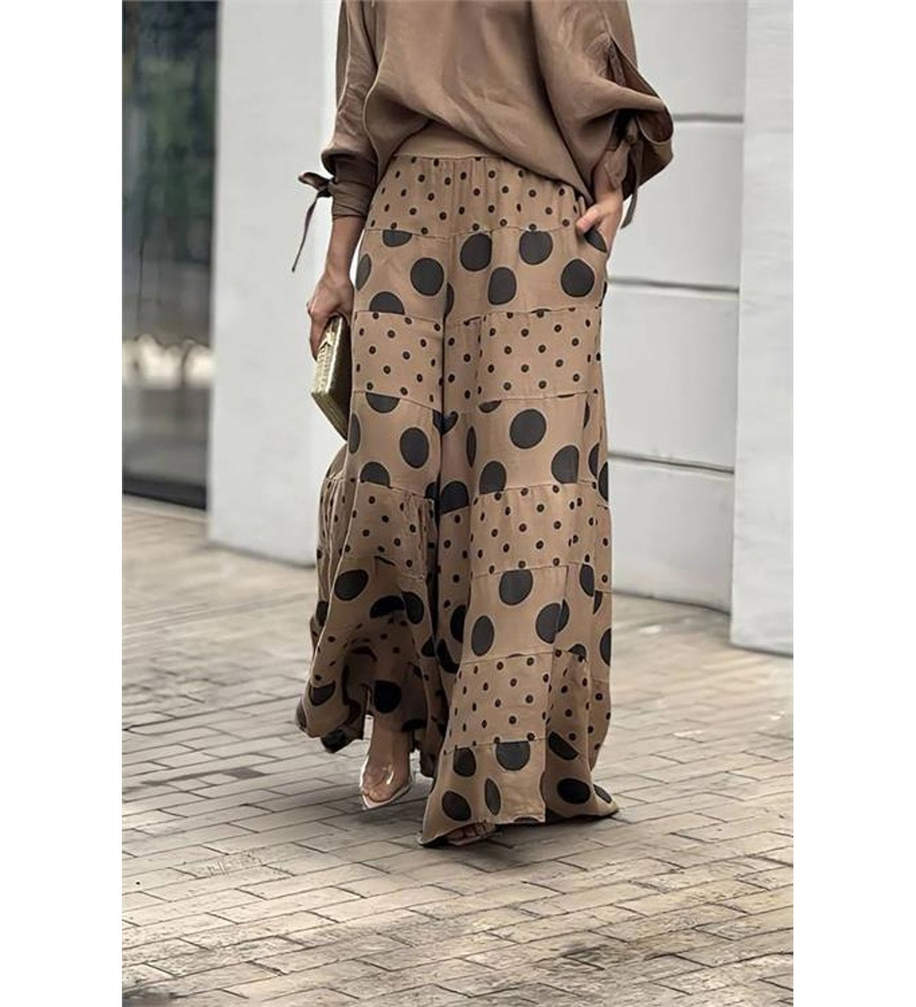 Marika | Coordinato con Blusa e Pantalone palazzo a Pois