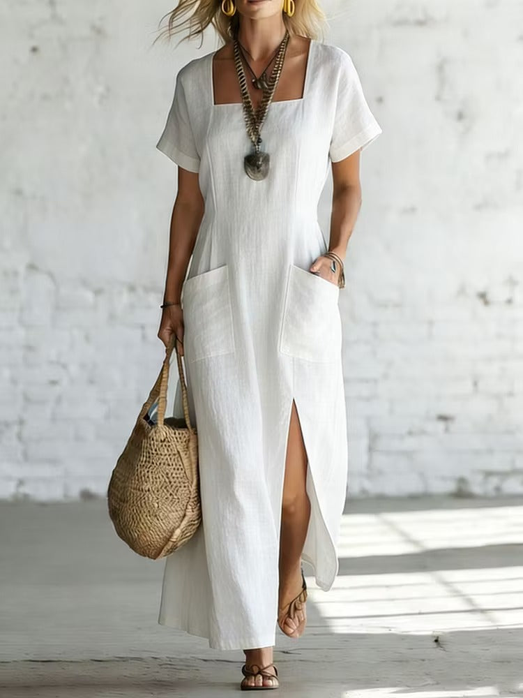 Lena | Vestito a manica corta 100% Lino