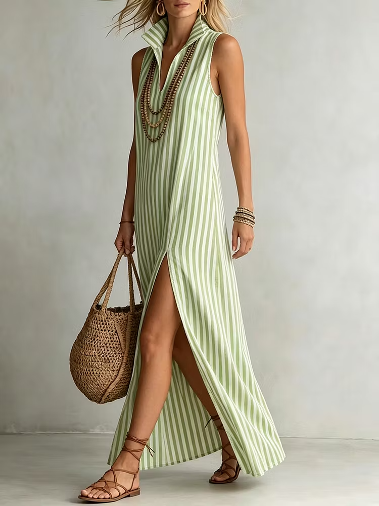 Delia | Vestito smanicato in Cotone