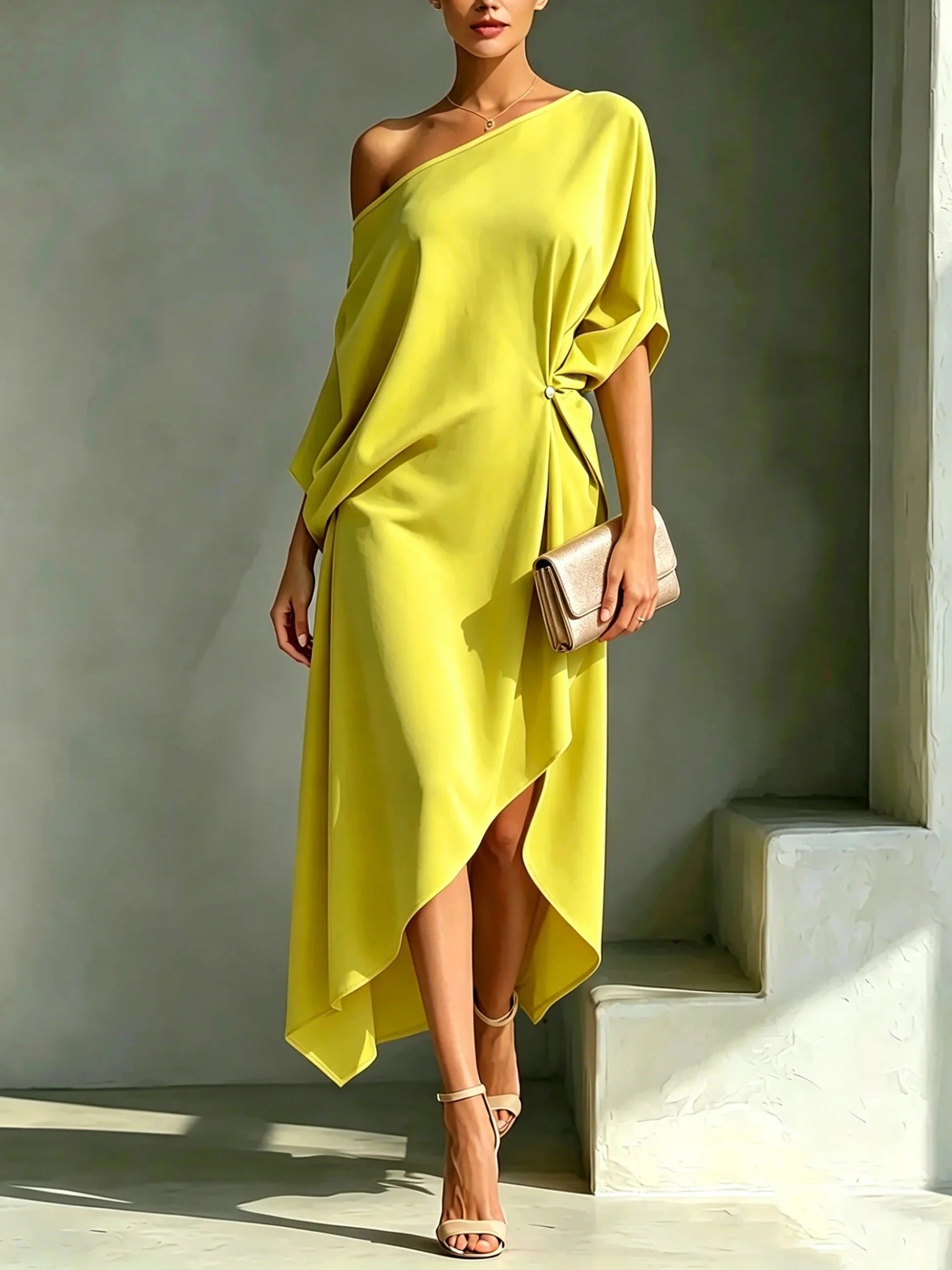 Sandra | Vestito con allaccio asimmetrico