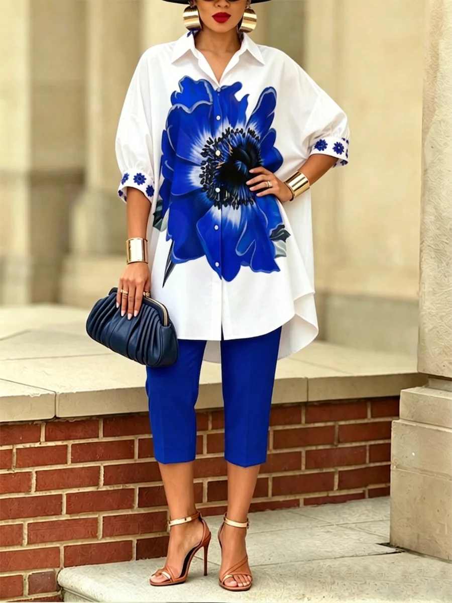 Charlotte |  Coordinato pantalone Capri + Camicione