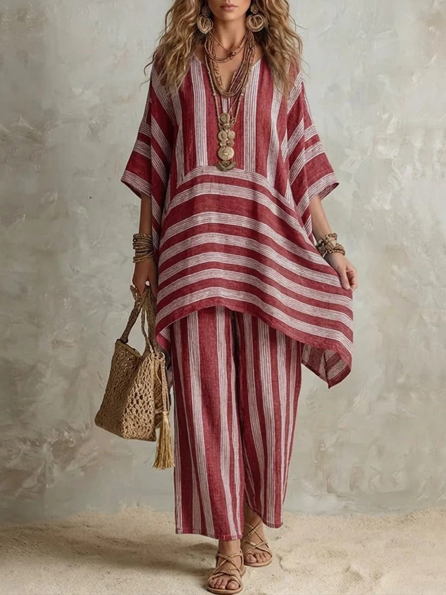 Mia | Coordinato a righe 100% Lino