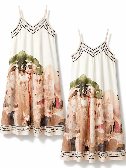 Lena | Vestito Art con bratelle 1000% cotone