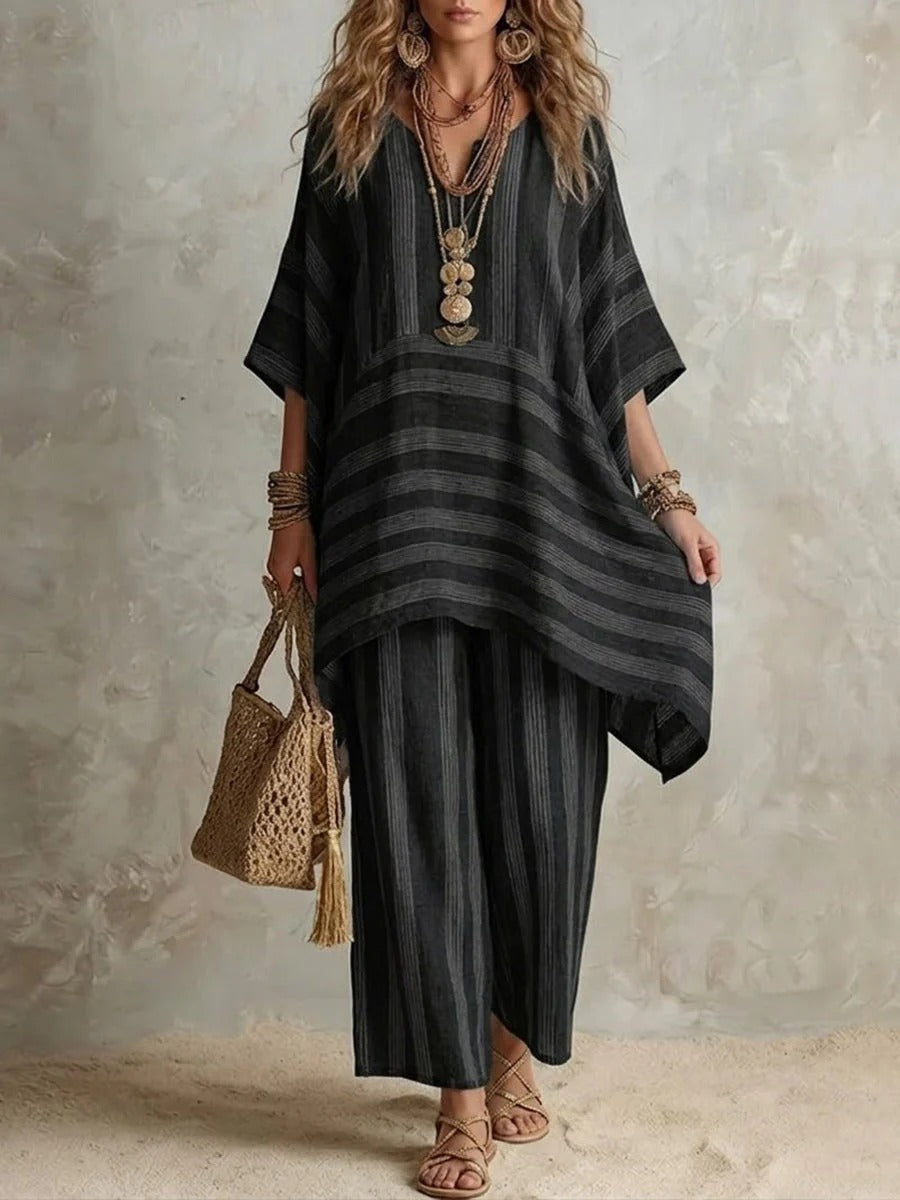 Mia | Coordinato a righe 100% Lino