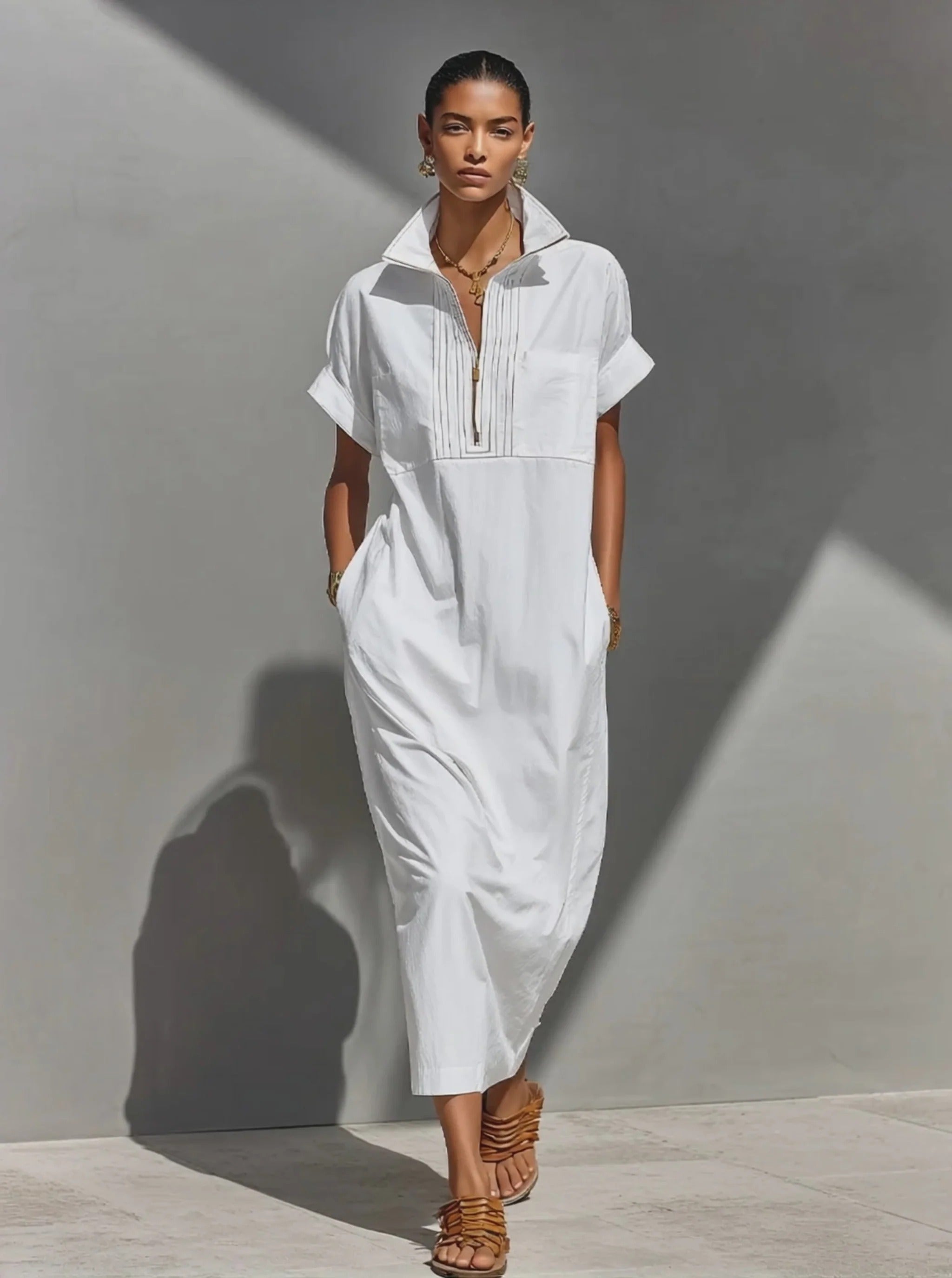 Greta | Vestito Capri in puro cotone
